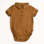 Дитяча боді-сорочка короткий рукав, 68 см, Бежевий - Müsli