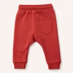 Штани дитячі тринитка, 62 см, Червоний - Green Cotton - Зображення 2