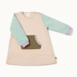 Дитяча тепла кофта на флісі з кишенею, 74 см, Бежевий - Green Cotton - Зображення 3