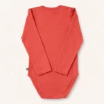 Боді дитячий довгий рукав, для дівчинки, 98 см, Червоний - Green Cotton - Зображення 2