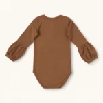 Дитячий боді довгий рукав, боді  для дівчинки, 74 см, Коричневйи - Müsli - Зображення 2