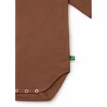Дитячий боді довгий рукав, 68 см, Коричневий - Green Cotton - Зображення 2
