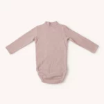 Дитячий боді гольф в рубчик, 74 см, Пудровий - H&M - Зображення 3