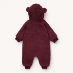 Дитячий плюшевий комбінезон, шерпа, 68 см, Бордовий - Müsli - Зображення 2
