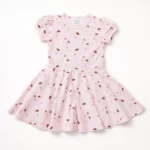 Сукня дитяча короткий рукав, 104 см, Рожевий - Green Cotton