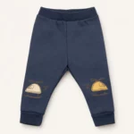 Дитячі штани з аплікацією, 68 см, Синій - Green Cotton