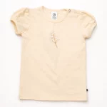 Дитяча футболка базова, для дівчинки, 86 см, Молочний - Green Cotton