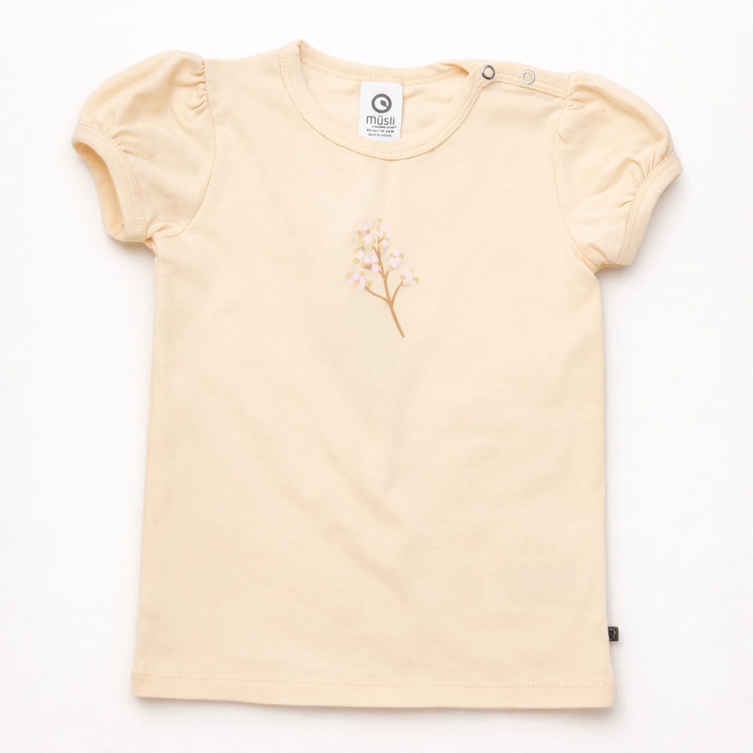 753973296-main Дитяча футболка базова, для дівчинки, 86 см, Молочний - Green Cotton - Зображення 1