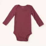 Боді дитячий бавовняний, довгий рукав, 9 міс, Бордовий - Carter’s