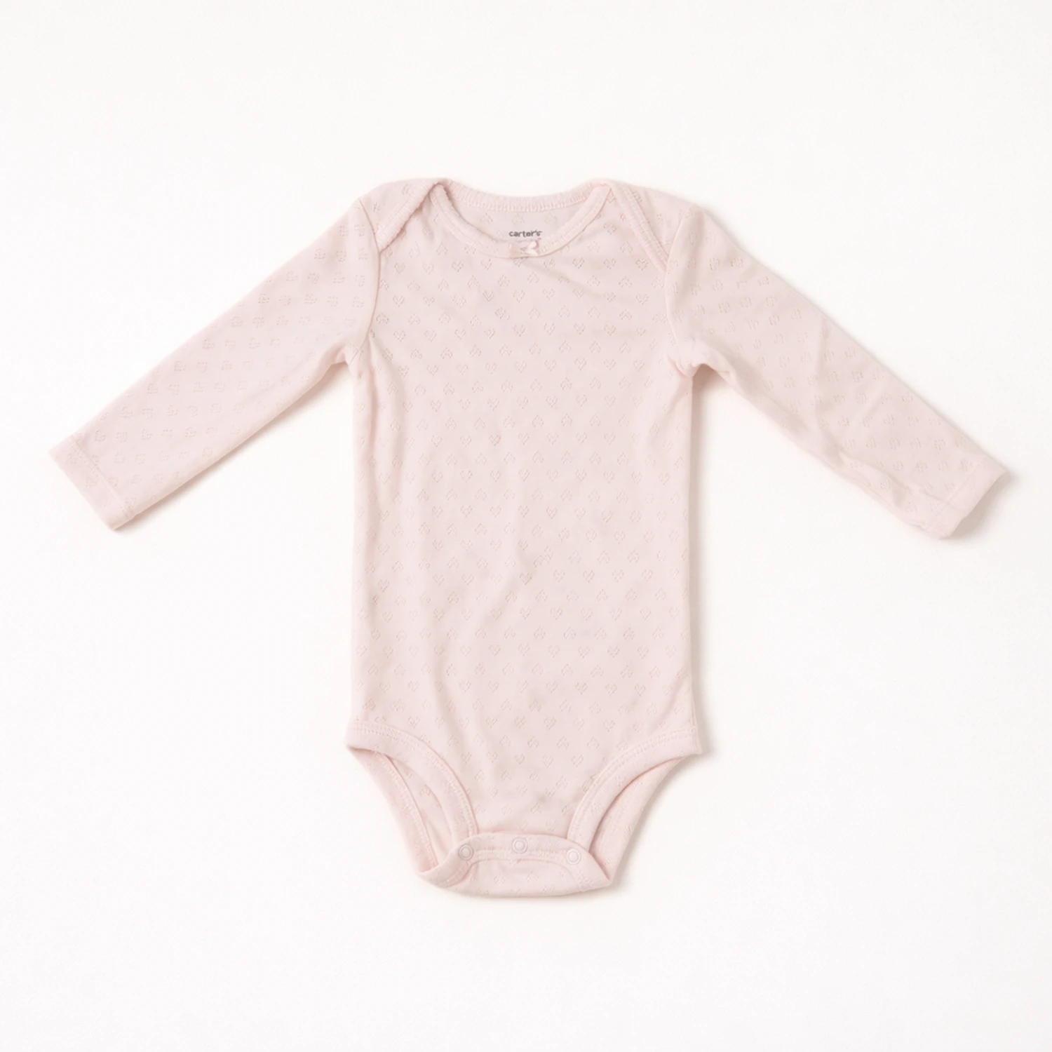 602657744-main Дитячий боді довгий рукав, бавовна, 6 міс, Пудровий - Carter’s - Зображення 1