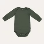 Дитячий бавовняний боді, 62 см, Хакі - Müsli