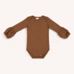 Дитячий боді довгий рукав, боді  для дівчинки, 74 см, Коричневйи - Müsli